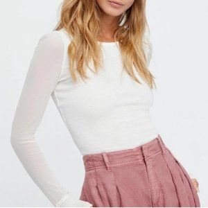 Free People Intimately Long Sleeve Ribbed Layering Top